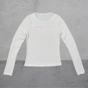 Rag & Bone Cream Knit Long Sleeve Stretch Top Size XS